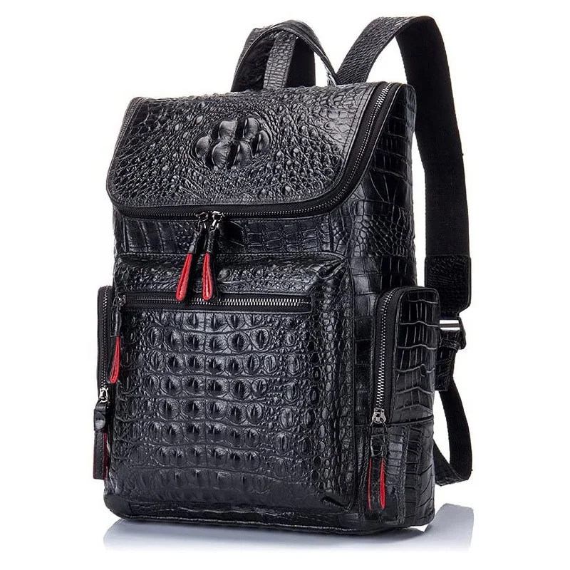 Women Crocodile Leather Backpack Large Capacity Men Alligator Leather Laptop Backpack Bag
Women Crocodile Leather Backpack Large Capacity Men Alligator Leather Laptop Backpack Bag