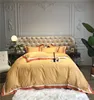 European style washable cotton silk bedding set embroidered bedsheet cotton bed linen