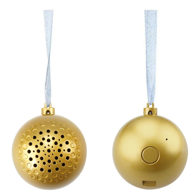 RTS AL-BS0005 Rechargeable Portable Mini Wireless TWS Speaker Christmas Ball Gift, Silver & gold & red & green 
RTS AL-BS0005 Rechargeable Portable Mini Wireless TWS Speaker Christmas Ball Gift, Silver & gold & red & green