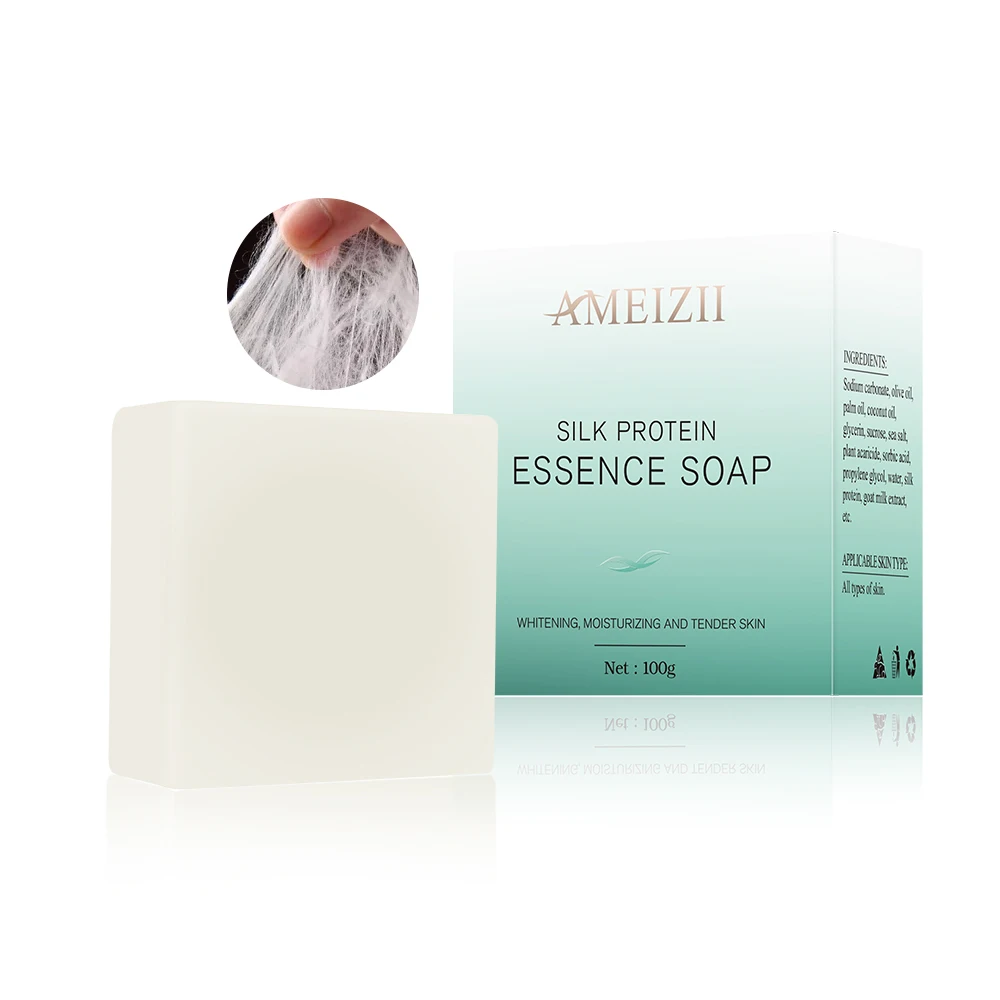 Custom Logo Natural Silk Protein Essence Soap Facial Cleansing Brightening Whitening Body Bath Soap Savon Blanchissement Jabon
Custom Logo Natural Silk Protein Essence Soap Facial Cleansing Brightening Whitening Body Bath Soap Savon Blanchissement Jabon