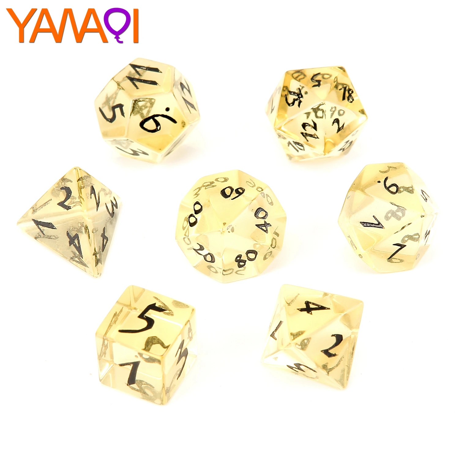 Custom printed 7pcs Citrine Crystal gaming custom dice high quality metal dice polyhedral dice set Z06
Custom printed 7pcs Citrine Crystal gaming custom dice high quality metal dice polyhedral dice set Z06
