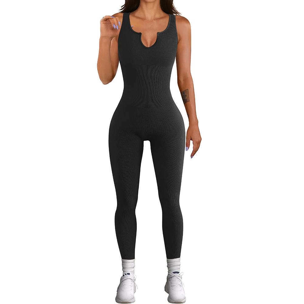 Workout Jumpsuit For Women Yoga Ribbed One Piece Sleeveless Exercise Sport Gym Jumpsuits
Workout Jumpsuit For Women Yoga Ribbed One Piece Sleeveless Exercise Sport Gym Jumpsuits