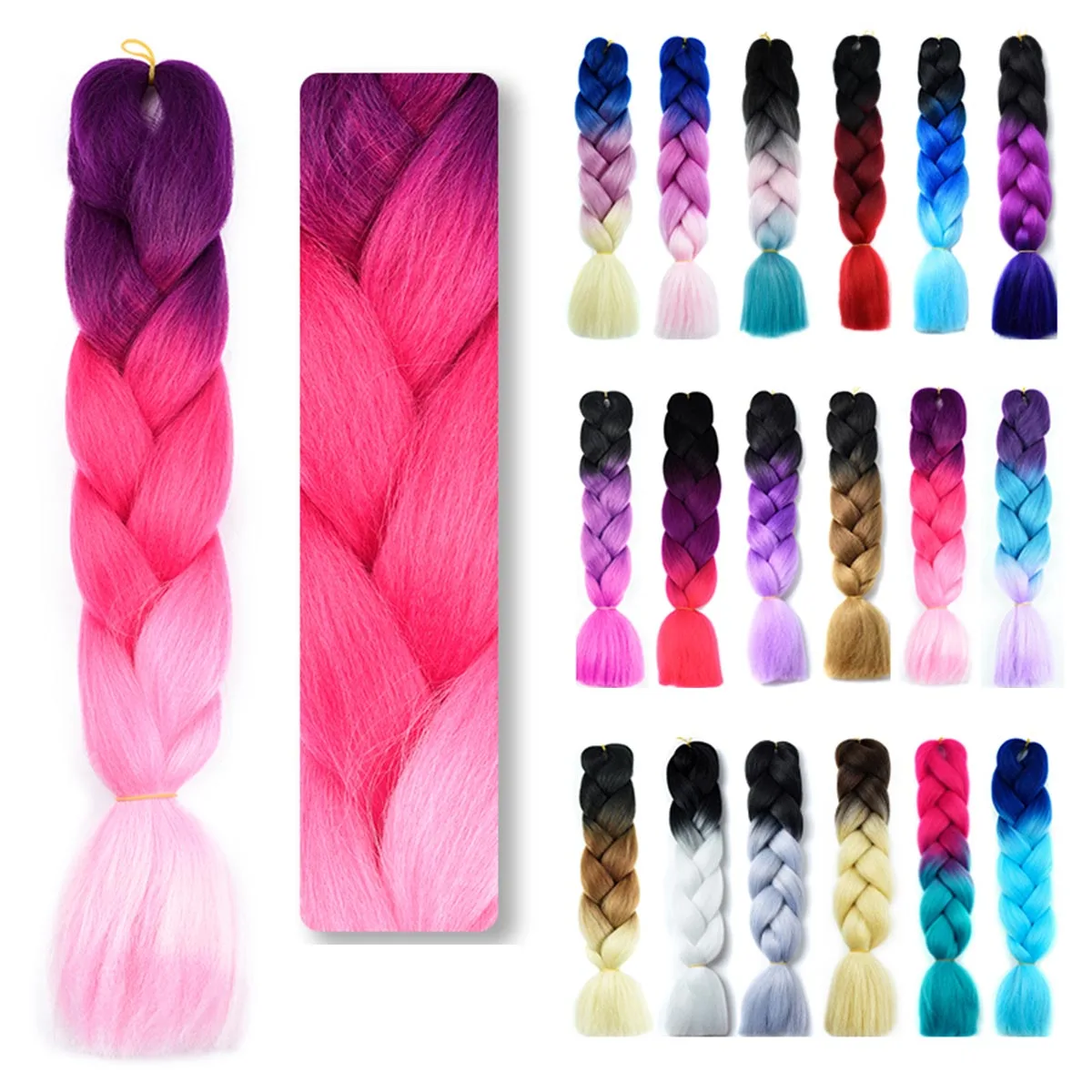 Free Shipping Crochet braid hair jumbo twist ,jumbo hair braid extension,wholesale high quality jumbo braid, Purple + hot pink + pink
Free Shipping Crochet braid hair jumbo twist ,jumbo hair braid extension,wholesale high quality jumbo braid, Purple + hot pink + pink