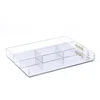 Custom square acrylic plastic mirror ice lucite clear serving cube food table tray for home