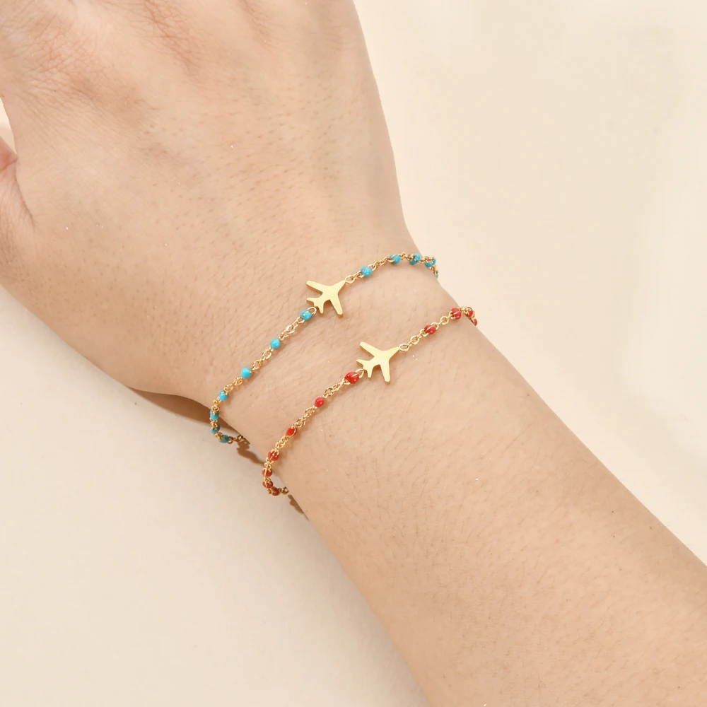 ZMZY Fashion Jewelry Summer Brand New Travel Link Chain Gift Boho Stainless Steel Chain Survival Airplane Charm Bracelet
ZMZY Fashion Jewelry Summer Brand New Travel Link Chain Gift Boho Stainless Steel Chain Survival Airplane Charm Bracelet