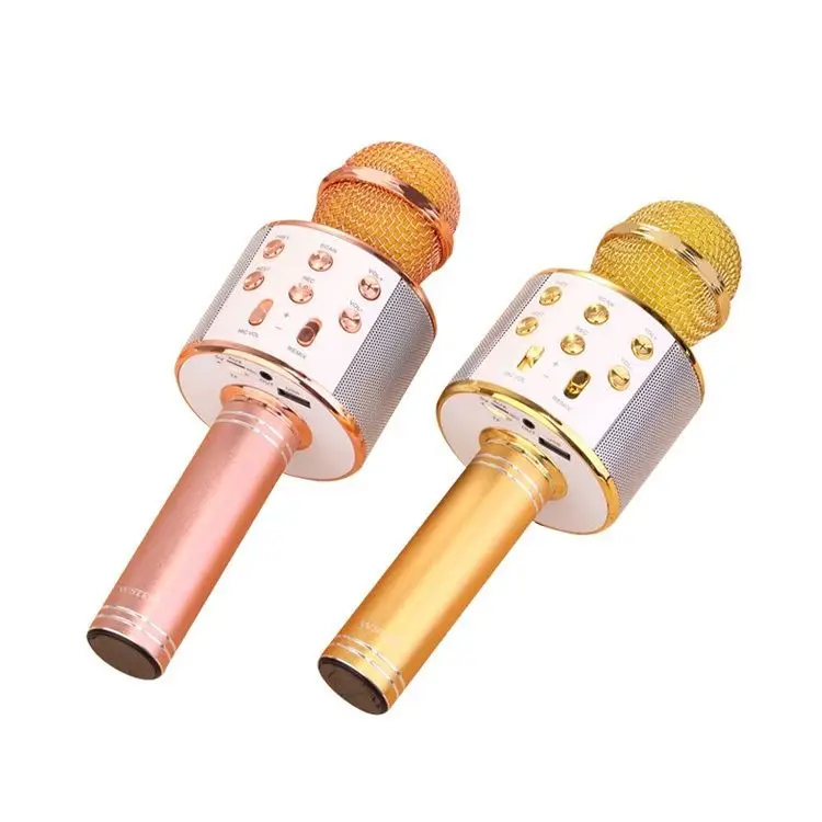 Metal Bt Karaoke Microphone Wireless Handheled Ktv Microphone Ws858 For Outdoor Home, Black,gold ,rosegold,blue
Metal Bt Karaoke Microphone Wireless Handheled Ktv Microphone Ws858 For Outdoor Home, Black,gold ,rosegold,blue