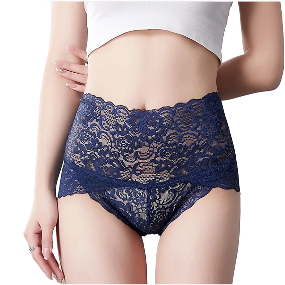 High waist lace women's panties plus size European and American sexy transparent seamless high stretch briefs, As the picture
High waist lace women's panties plus size European and American sexy transparent seamless high stretch briefs, As the picture