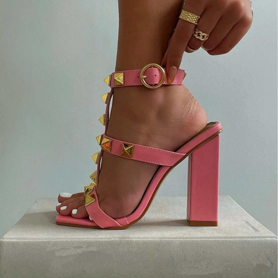 Women Chunky High Heels Shoes Platform Slip On Sandals Ladies Fashion Slides Footwear Women Rivet Square High Heel Dress Shoes
Women Chunky High Heels Shoes Platform Slip On Sandals Ladies Fashion Slides Footwear Women Rivet Square High Heel Dress Shoes