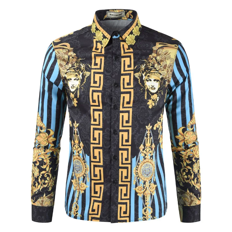 Masculina Summer Long Sleeve Casual Printed Retro Style Holiday Homme Man Tops Slim-Fitting Men Business Shirt, Red,blue
Masculina Summer Long Sleeve Casual Printed Retro Style Holiday Homme Man Tops Slim-Fitting Men Business Shirt, Red,blue
