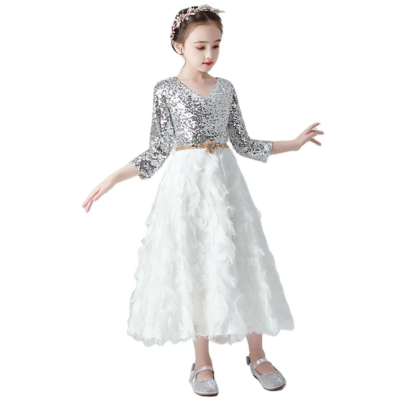 girls gown In Stock Spring 2021 New girls Clothing European And American girl's Sleeves V-neck Sequined Dress Long Casual Dress
girls gown In Stock Spring 2021 New girls Clothing European And American girl's Sleeves V-neck Sequined Dress Long Casual Dress