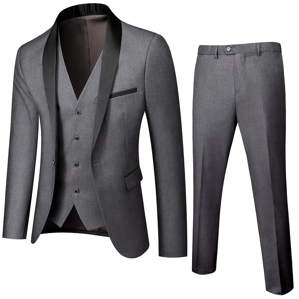 Cheap Suit for Men S-6XL 3 Pieces Grey Black Formal Wear Men Suits for Wedding, As pic
Cheap Suit for Men S-6XL 3 Pieces Grey Black Formal Wear Men Suits for Wedding, As pic