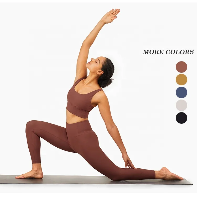 Top and legging gym workout clothing 2 piece brown activewear sports bra woman yoga sets fitness, Customized colors
Top and legging gym workout clothing 2 piece brown activewear sports bra woman yoga sets fitness, Customized colors