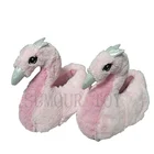 2019 Wholesale Pink Flamingos Plush Slippers Women Cotton Indoor Slippers Plush