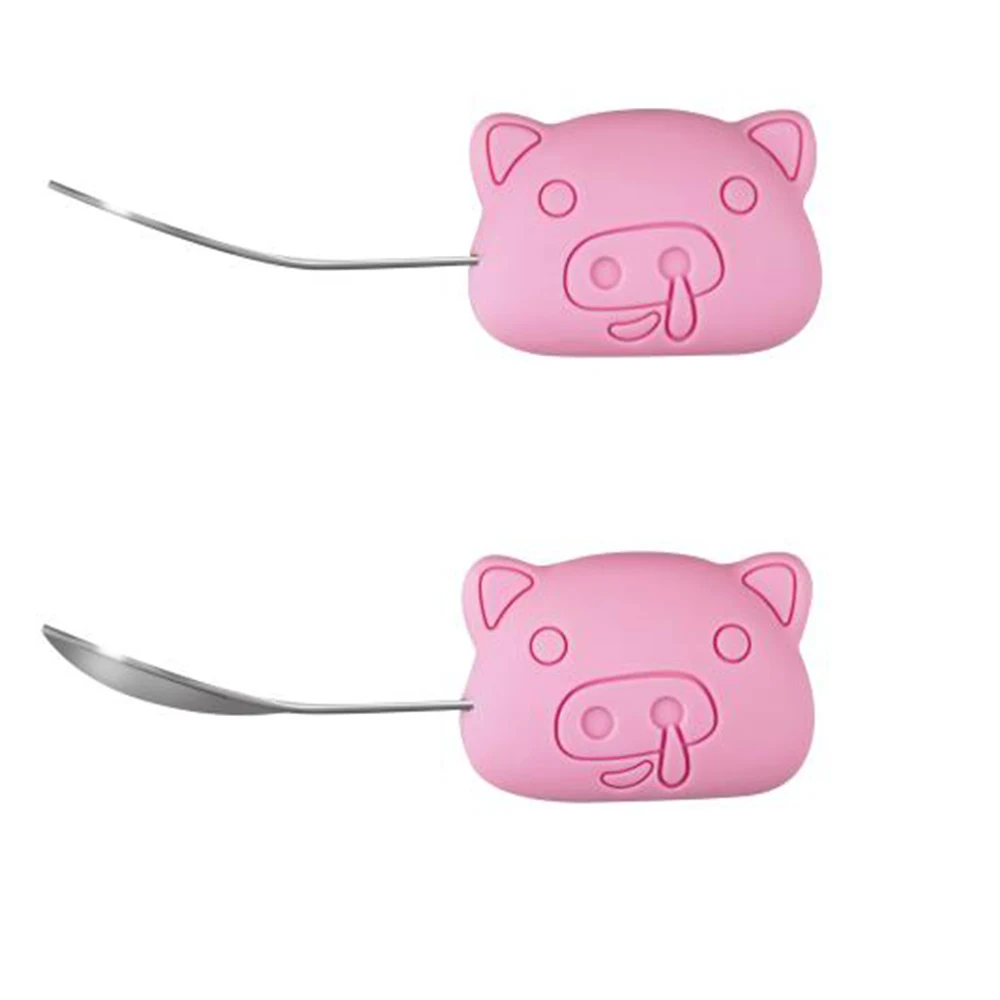 Eco-friendly Tableware Baby Fork And Spoon Set For Children Eating Training Spoon With Silicone Handle, Pink
Eco-friendly Tableware Baby Fork And Spoon Set For Children Eating Training Spoon With Silicone Handle, Pink