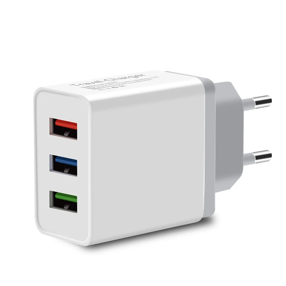 Universal 5V 2.4A 3 USB Travel Charger Adapter Wall Portable EU Plug Mobile Phone Smart Charger for Phone XS Max X Pad Tablet
Universal 5V 2.4A 3 USB Travel Charger Adapter Wall Portable EU Plug Mobile Phone Smart Charger for Phone XS Max X Pad Tablet