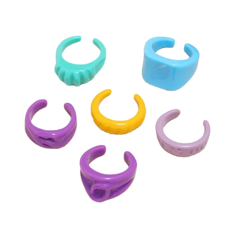 6pcs/Set Fashion 2021 Summer Korean New Candy Color Girls Accessories Students Jelly Resin Acrylic Ring, Like picture
6pcs/Set Fashion 2021 Summer Korean New Candy Color Girls Accessories Students Jelly Resin Acrylic Ring, Like picture