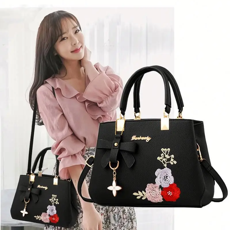 Fashion Trend Floral Embroidery Women Top Handle PU Hand Bags Ladies Tote Crossbody Shoulder Bag Purse
Fashion Trend Floral Embroidery Women Top Handle PU Hand Bags Ladies Tote Crossbody Shoulder Bag Purse