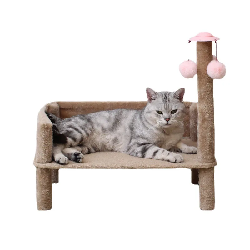 Quality unique simple cat wood tower climbing frame with small ball large scratcher cat tree house, Picture
Quality unique simple cat wood tower climbing frame with small ball large scratcher cat tree house, Picture