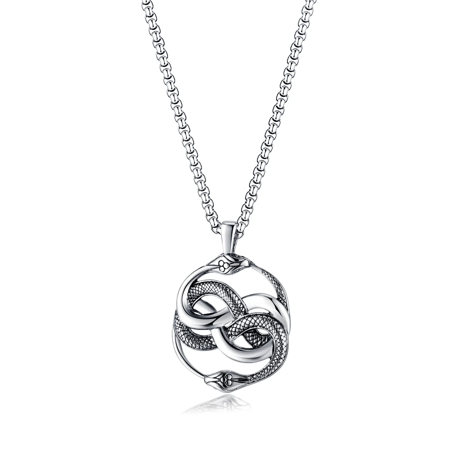 New Arrival Fashion Snake Pendant Personality Retro Stainless Steel Jewelry Charm Necklace Men
New Arrival Fashion Snake Pendant Personality Retro Stainless Steel Jewelry Charm Necklace Men