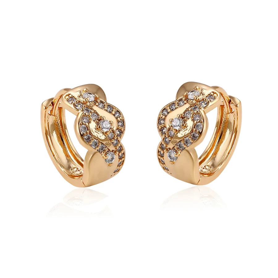 95195 Hot sale popular ladies jewelry simple stylish zircon paved golden hoop earrings
95195 Hot sale popular ladies jewelry simple stylish zircon paved golden hoop earrings