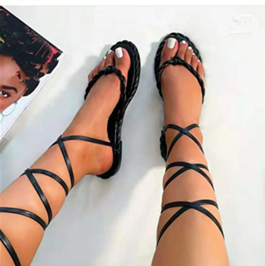 Summer New Pure Color Woven PU Bandage Stylish Lace Up Square Toe Beach Flat Sandals for Women, Black,beige,white, plum, silver
Summer New Pure Color Woven PU Bandage Stylish Lace Up Square Toe Beach Flat Sandals for Women, Black,beige,white, plum, silver