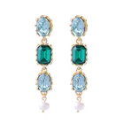 ed00408c Emerald Crystal Earrings Pendant Women Jewelry 2018