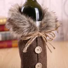 Table Christmas Dinner Party Xmas Table Decor Merry Christmas Wine Bottle Cover