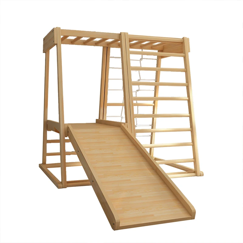 Wholesale solid wood natural low price children's climbing frame, Natural color of wood
Wholesale solid wood natural low price children's climbing frame, Natural color of wood