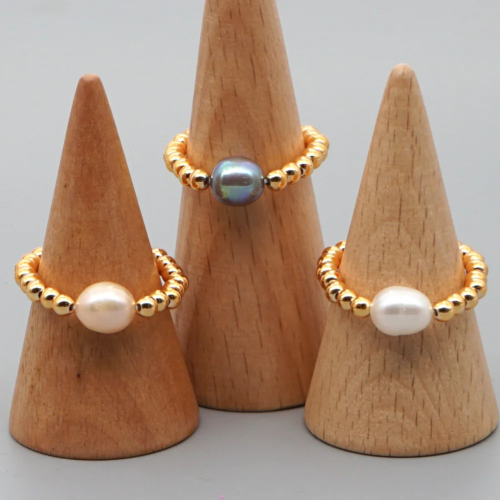 Go2BoHo Real White Freshwater Pearl Ring Fashion Solitaire Jewelry Gold Filled Round Beads Finger Rings for Women Jewellery Gift
Go2BoHo Real White Freshwater Pearl Ring Fashion Solitaire Jewelry Gold Filled Round Beads Finger Rings for Women Jewellery Gift