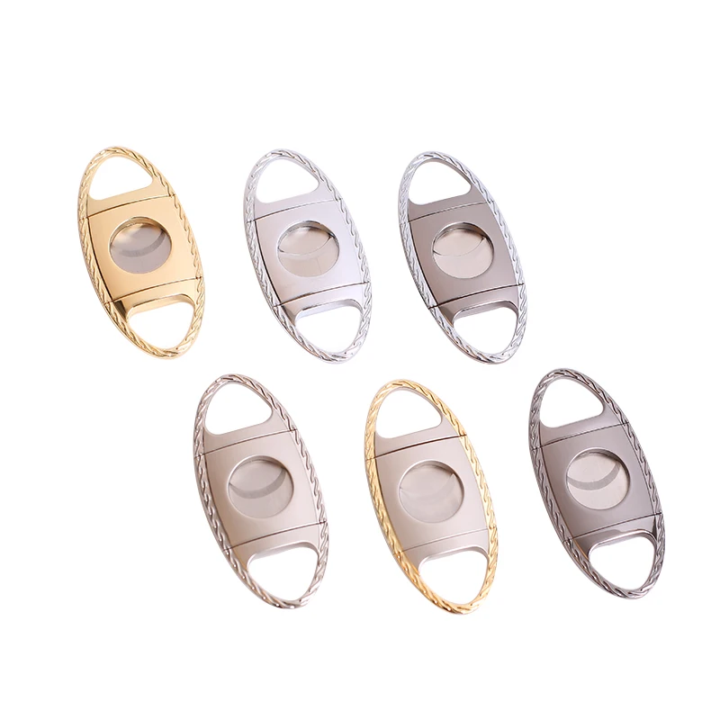Double Blades Cutter Knife Pocket Zinc Alloy Stainless Steel Cigar Cutter, Yellow/gray/silver
Double Blades Cutter Knife Pocket Zinc Alloy Stainless Steel Cigar Cutter, Yellow/gray/silver