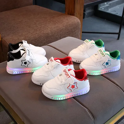 Light up Children Boys Girls Luminous Shoes LED Flashing Lights Baby Kids Shoes, As the picture display
Light up Children Boys Girls Luminous Shoes LED Flashing Lights Baby Kids Shoes, As the picture display