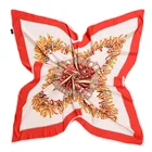 Eco-friendly fabric silk scarf women printed famous design muslim silk hijab scarf