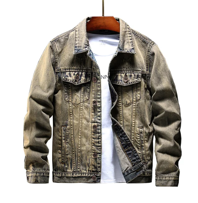 2019 Autumn Retro Denim Jacket Large Size Embroidered Jacket Men's Clothing, As show
2019 Autumn Retro Denim Jacket Large Size Embroidered Jacket Men's Clothing, As show