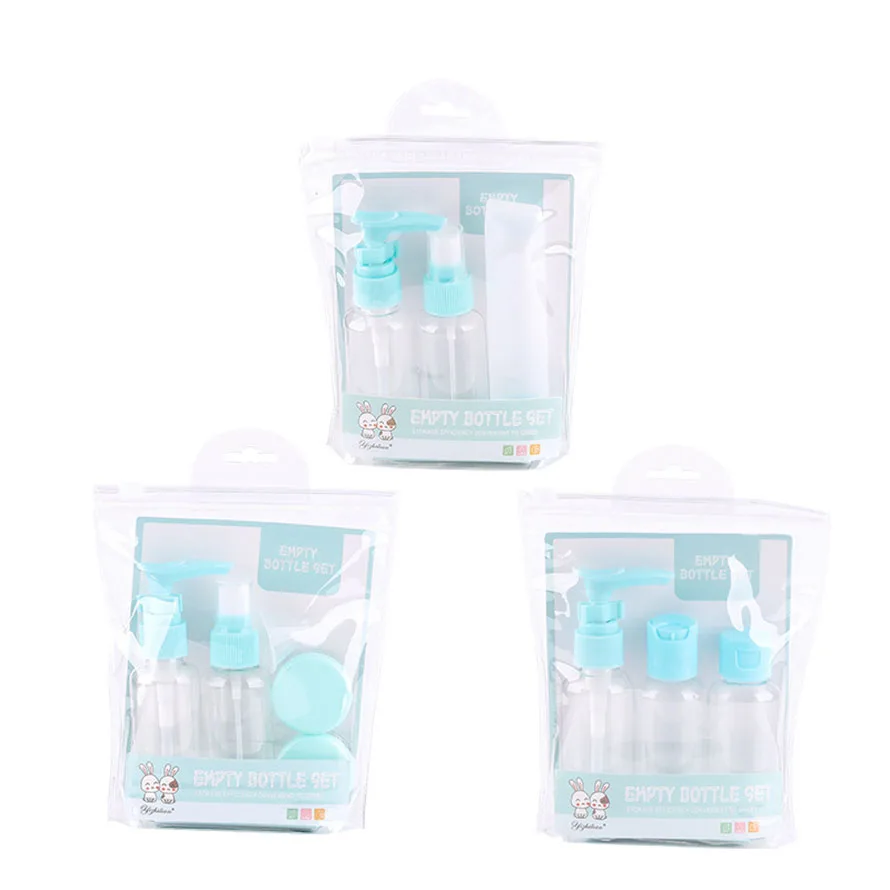 Stock 9 pcs travel airline bag plastic kit blue pink bottle set with spray bottle juego de botellas de viaje for skincare toner, Customized color
Stock 9 pcs travel airline bag plastic kit blue pink bottle set with spray bottle juego de botellas de viaje for skincare toner, Customized color