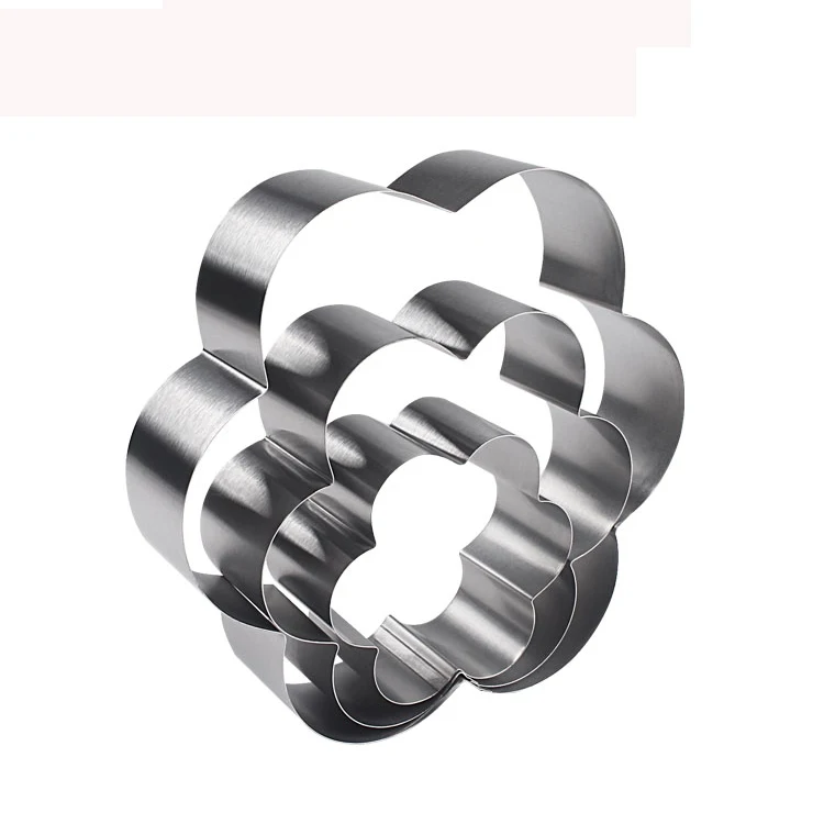 Nonstick Stainless Steel Cake Cutter Mold Cake Tools Flower Shape Cake Mousse Ring Mold Set
Nonstick Stainless Steel Cake Cutter Mold Cake Tools Flower Shape Cake Mousse Ring Mold Set