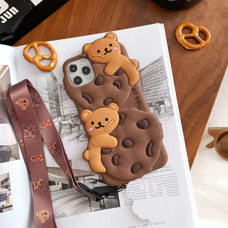 Hot Selling Cartoon Cute Chocolate Cookie Bear Silicone Case Fundas Phone Cover for iPhone 6 7 8 Plus 11 Pro 12 Pro Max Mini
Hot Selling Cartoon Cute Chocolate Cookie Bear Silicone Case Fundas Phone Cover for iPhone 6 7 8 Plus 11 Pro 12 Pro Max Mini