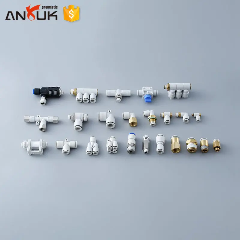 

Quick Tube Connector One Touch Push In Pipe Air Plastic Pneumatic Fitting
