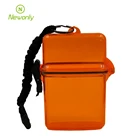 Logo printed plastic waterproof beach portable safe lock box security beach safe tool safety box portable with lanyard