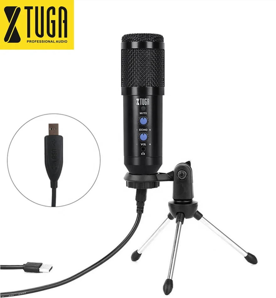 China factory wholesale pro usb condenser microphone for pc usb tripod desktop mic set, Black
China factory wholesale pro usb condenser microphone for pc usb tripod desktop mic set, Black