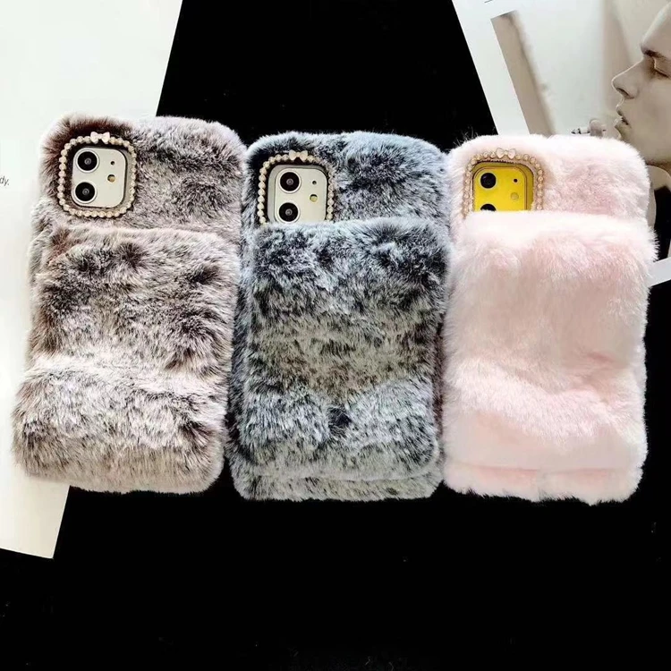 New multifunctional fluffy plush warm hands rabbit fur phone case for iphone 11 soft tpu case black
New multifunctional fluffy plush warm hands rabbit fur phone case for iphone 11 soft tpu case black