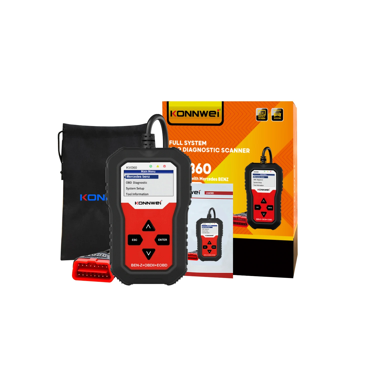 2024 KONNWEI KW360 Obd2 Car Scanner Auto Diagnostic For Full Systems Diagnostic Tool ABS SRS Oil Reset Vehicle Tool
2024 KONNWEI KW360 Obd2 Car Scanner Auto Diagnostic For Full Systems Diagnostic Tool ABS SRS Oil Reset Vehicle Tool