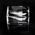 High quality crystal cube engraving 3d laser printing gift crystal glass cube souvenir