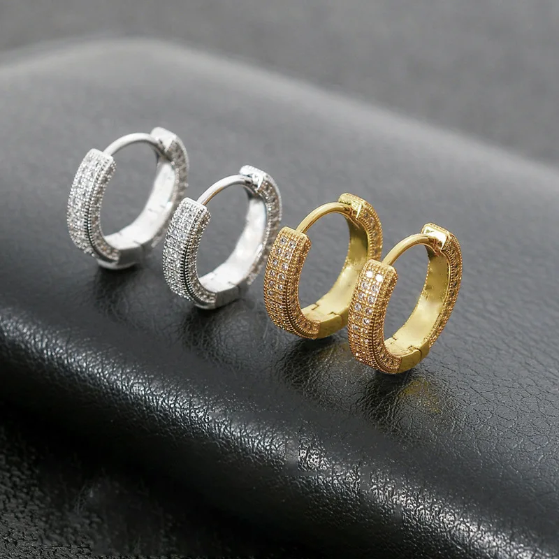 European and American Full Earrings Diamond 2023 New Fashion Men's Gold Earrings Jewelry
European and American Full Earrings Diamond 2023 New Fashion Men's Gold Earrings Jewelry