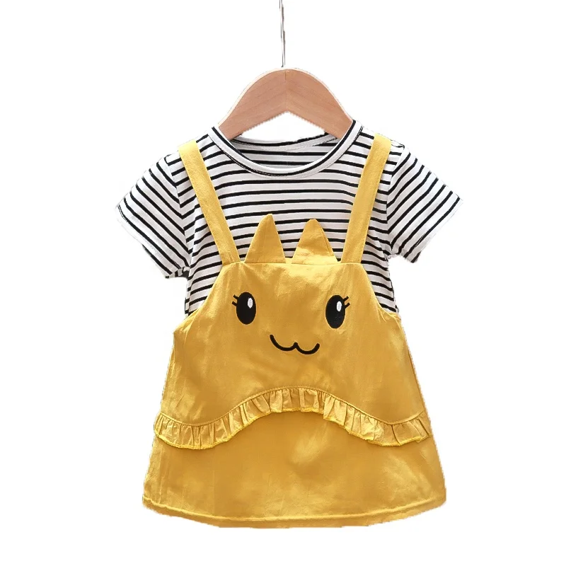 Wholesale Summer Ribbed Short Sleeve T Shirt One Piece Cloth 3 Years Old Pom Pom Beach Baby Girls Dresses, Yellow, red, pink
Wholesale Summer Ribbed Short Sleeve T Shirt One Piece Cloth 3 Years Old Pom Pom Beach Baby Girls Dresses, Yellow, red, pink