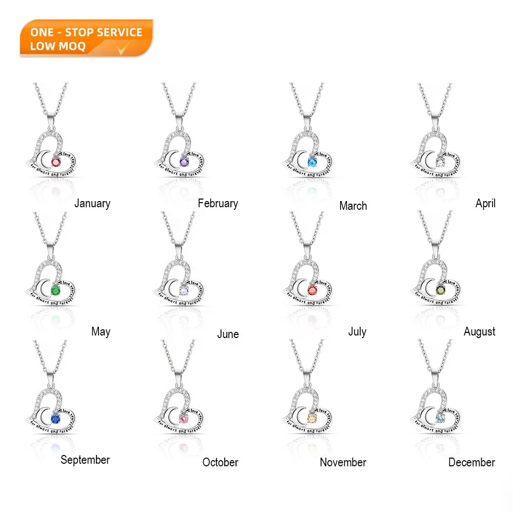 Personalized Dainty Birthstone Heart Charm Monogram Necklace Gift for Mom, Customized color
Personalized Dainty Birthstone Heart Charm Monogram Necklace Gift for Mom, Customized color