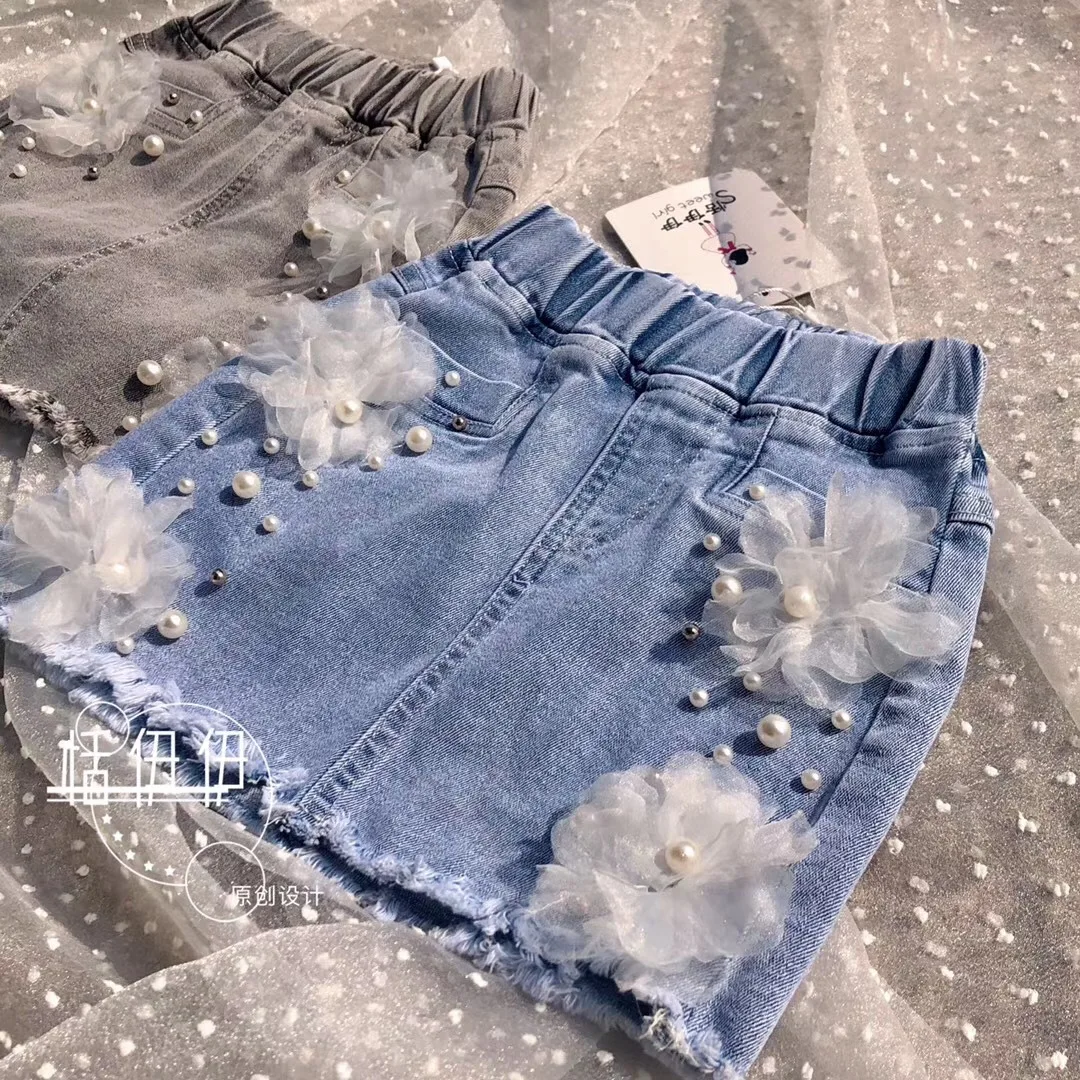2021 New Kid Girl Floral Denim Skirt Cute Pearl Jean Skirt for Summer 3-7T, As photo
2021 New Kid Girl Floral Denim Skirt Cute Pearl Jean Skirt for Summer 3-7T, As photo