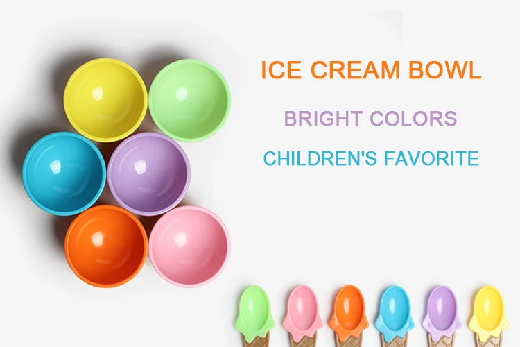 Lovely Kids Ice Cream Bowls Ice Cream Cup Couples Bowl Dessert Ice Cream Bowl With A Spoon Children Tableware Bowl