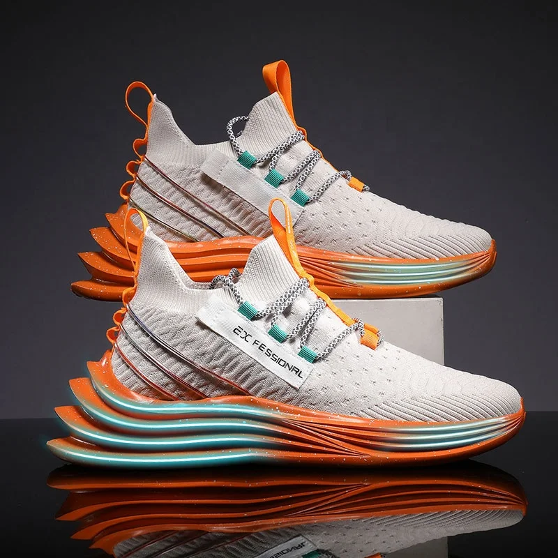 Men Sneakers Men Mesh Running Shoes Blade Shoes Trending Male Adult Breathable Sneakers Comfortable Sport Gym Shoes, Black,white,orange
Men Sneakers Men Mesh Running Shoes Blade Shoes Trending Male Adult Breathable Sneakers Comfortable Sport Gym Shoes, Black,white,orange