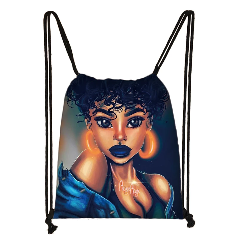 Black Queen African American Girl Printing Polyester Drawstring Bags School Double Shoulder Backpack Travel Bag Shopping Pocket, Customized color
Black Queen African American Girl Printing Polyester Drawstring Bags School Double Shoulder Backpack Travel Bag Shopping Pocket, Customized color