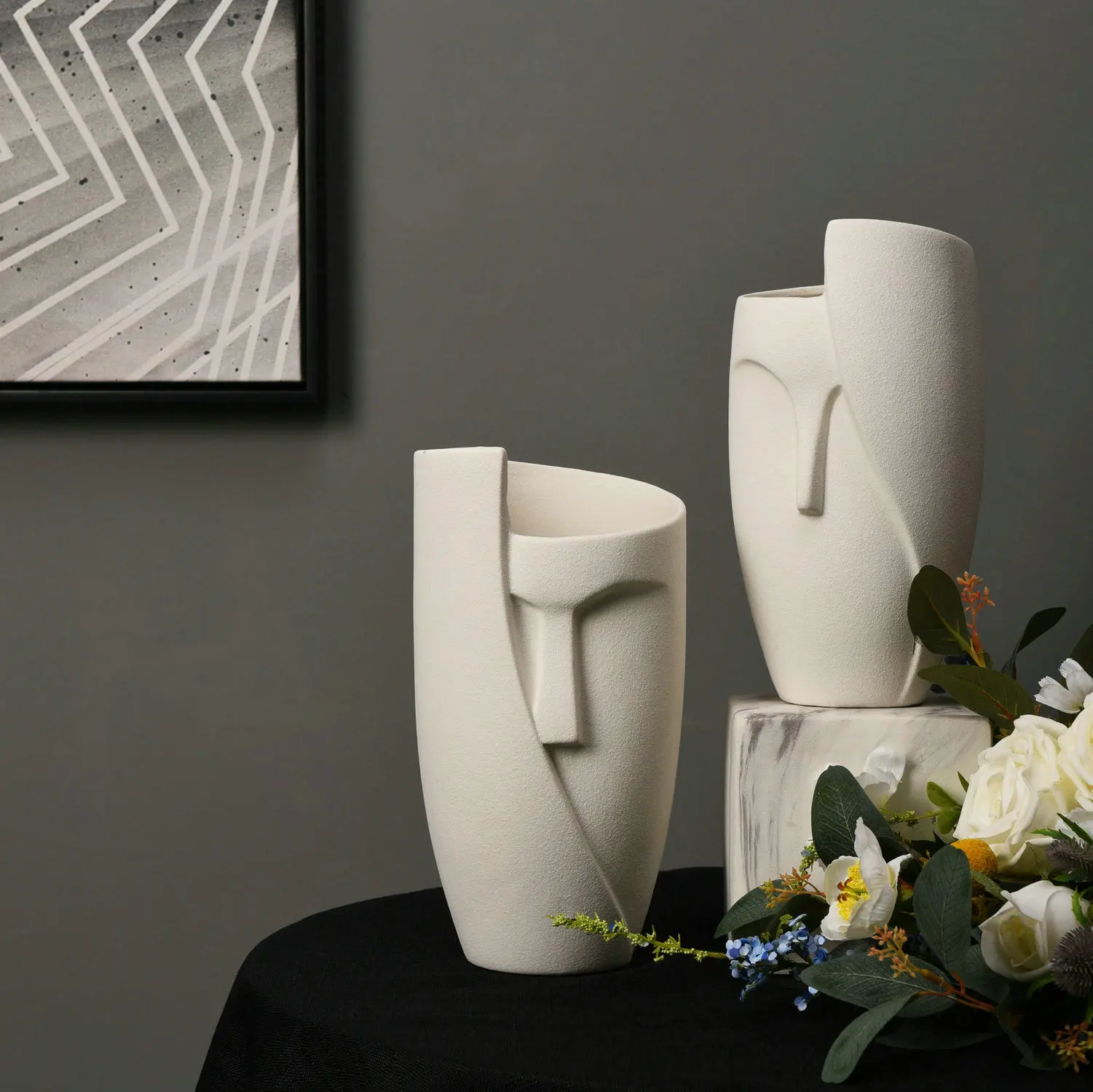 Art Creative Nordic Human Abstract Sculpture Ceramic Face Planter Head Flower Pot Home Decor
Art Creative Nordic Human Abstract Sculpture Ceramic Face Planter Head Flower Pot Home Decor